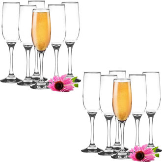 Glasmark Champagneglazen - 12x - Rocroi - 200 ml - glas - flutes - Champagneglazen Transparant