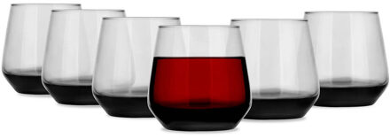 Glasmark Waterglazen - 6x - Midnight collection - 310 ml - glas - drinkglazen - Drinkglazen