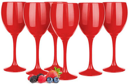 Glasmark Wijnglazen - 6x - Red collection - 300 ml - glas - Wijnglazen Rood