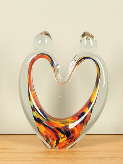 Glasobject Lovers gekleurd, 31 cm