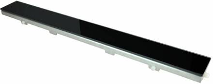 Glasrooster Zwart 120X7 Tbv RVS Douchegoot Aqua Splash