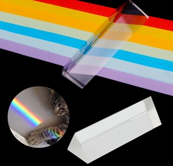 Glass Driehoekig Prisma Voor Onderwijs Lichtspectrum Natuurkunde Foto Fotografie Optische Instrumenten Regenboog Experiment 1Pcs