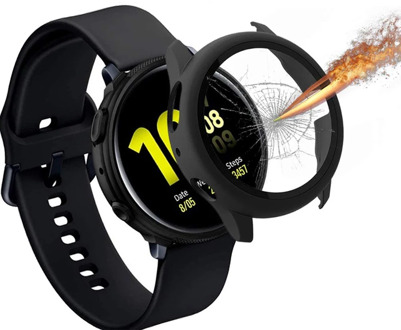 Glass+Case For Samsung Galaxy watch active 2 44mm/40mm All-Around cover bumper+Screen Protector watch active2 accessories