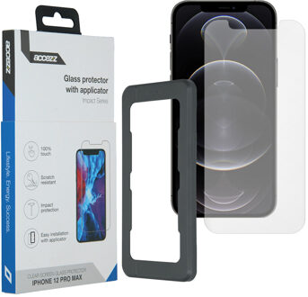 Glass Screenprotector + Applicator voor de iPhone 12 Pro Max