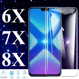 Glass Tempered On The For Huawei Honor 8x Screen Protector 7x 6x 6 7 8 X X6 X7 X8 Protective Huaway Cam Sheet Protect Armor 2.5d