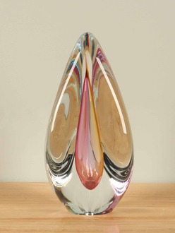Glassculptuur Twister 22 cm