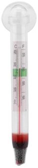 Glasstube Aquaria Dompelpompen Thermometer Temperatuur Decor Zuignap Water Temperatuur Meting 0-50 °C Waterdicht