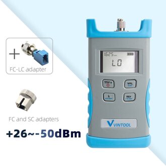 Glasvezel Power Meter Fc & Sc Verwisselbare Adapter -50 ~ + 26dBm Ftth Fiber Kabel Tester V00-201C LC