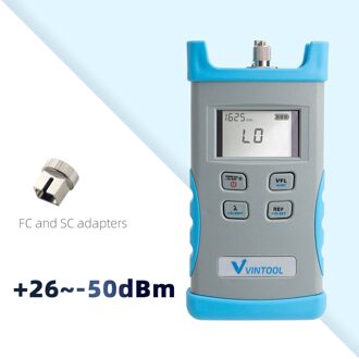 Glasvezel Power Meter Fc & Sc Verwisselbare Adapter -50 ~ + 26dBm Ftth Fiber Kabel Tester V00-201C