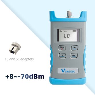 Glasvezel Power Meter Fc & Sc Verwisselbare Adapter -50 ~ + 26dBm Ftth Fiber Kabel Tester V00-201T