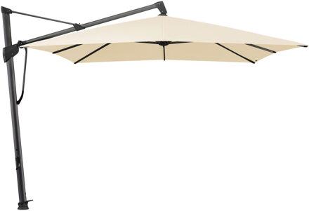 Glatz zweefparasol Sombrano® S+ Easy 350x350cm Stofklasse 2 eggshell (antraciet frame)