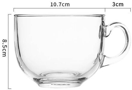Glazen Beker Met Handvat Ijs Dessert Cup Melk Thee Koffie Mok Wijn Cup Creatieve Transparante Whisky Bier Cup Water cup Mokken