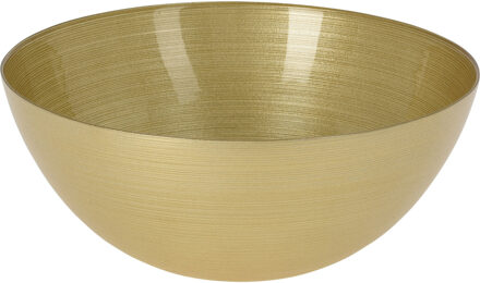 Glazen decoratie schaal/fruitschaal goud rond D28 x H11,5 cm - Fruitschalen Goudkleurig