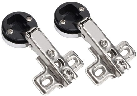 Glazen Deur Scharnier Thuis Volledige Overlay 26Mm Cup Schroeven Wijnkast Praktische Montage Kast Accessoires Meubels Duurzaam rechtdoor Arm 2stk