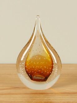 Glazen druppel bruin, 13 cm 801012 BR