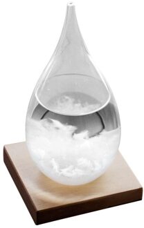Glazen Fles Desktop Weerstation Weer Voorspeller Transparante Bal Storm Glas Home Art Decor