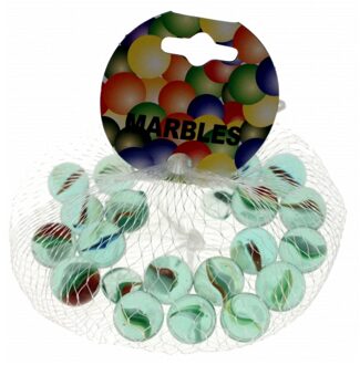 Glazen gekleurde knikkers 21 stuks Multi