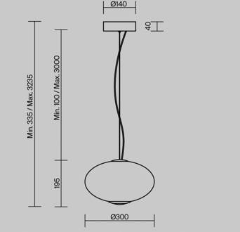 glazen hanglamp Bruma, chroom/wit, hoogte 19,5 cm chroom, wit