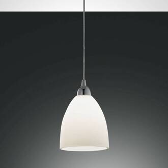 Glazen hanglamp PROVENZA, 20 cm, wit zilvergrijs