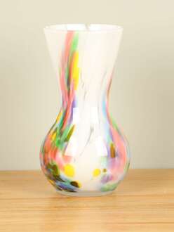 Glazen kelkvaasje gekleurd, 22 cm