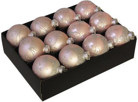 Glazen kerstbal - zeer luxe en decoratief - 24 stuks