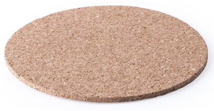 Glazen Onderzetters van kurk - 10x stuks - rond - D10 cm - Onderzetters voor drinkglazen Bruin