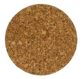 Glazen onderzetters van kurk - rond - 6x stuks - dia 9,5 cm x 3 mm