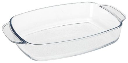 Glazen ovenschaal 27 x 17 cm - Ovenschalen Transparant