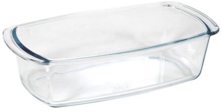 Glazen ovenschaal/cakevorm rechthoekig 27 x 14 x 7 cm Transparant