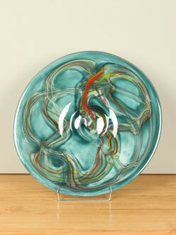 Glazen schaal Green life, 45 cm