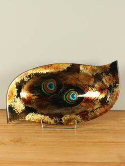 Glazen schaal Pauw, 52 cm