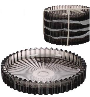 Glazen schaaltjes grijs set a 4 Ø10cm