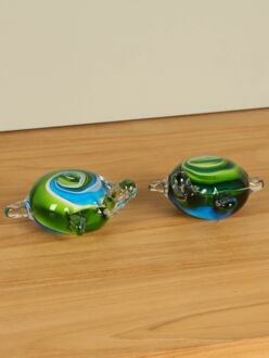 Glazen schildpadjes, set van 2