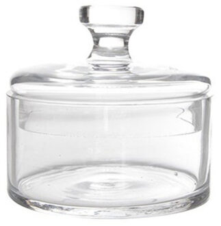Glazen snoeppot 13 x 12 cm met deksel