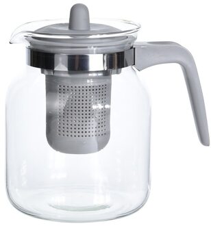 Glazen theepot met grijs filter 1500 ml - Theepotten