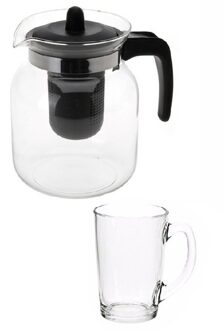 Glazen theepot met theeglas - Action products