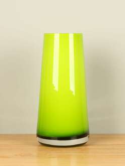 Glazen vaas appelgroen, 35 cm