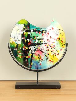 Glazen vaas Bloesem op standaard, 37 cm