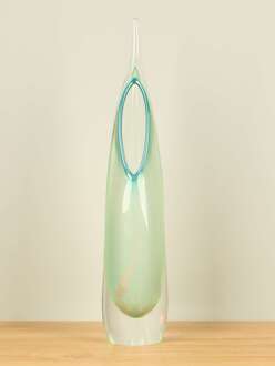 Glazen vaas feather zeegroen, 60 cm