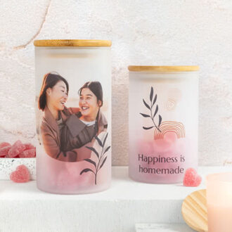 Glazen voorraadpot - set