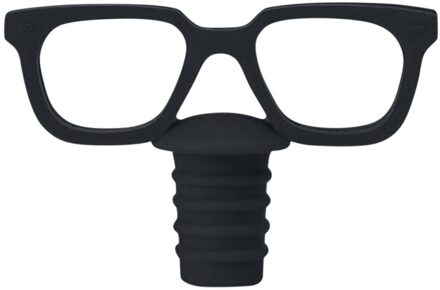 Glazen Vorm Wijn Stopper Siliconen Wijn Kurk Plug Cover Fles Caps Fles Stop Wijn Schenker Stoppers zwart