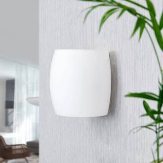 Glazen wandlamp Lusine wit