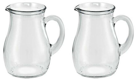 Glazen water karaffen van 1 Liter Roxy - 3x - Sapkannen/waterkannen/schenkkannen