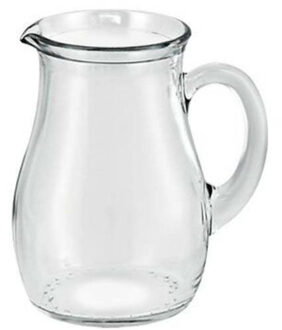 Glazen water karaffen van 1 Liter - Roxy - Sapkan - waterkan -schenkkan - 15 x 17 cm