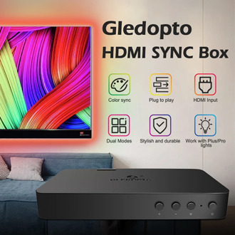 Gledopto RGB TV Background Strip Light HDMI SYNC Box Kit Color Change Dimmable Flexible Sync Lights With Your Movie / Game