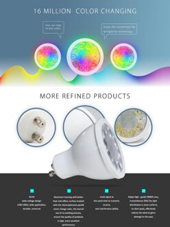 Gledopto Zigbee Rgb + Cct 5W GU10 Smart Led Spotlight Smart Home AC100-240V Kleurverandering Led Dual Wit Licht baterry Spotlight 120 degrees
