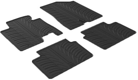 Gledring Rubbermatten passend voor Hyundai i30 9/2015-1/2017 & Kia Cee'd 9/2015-5/2018 (T profiel 4-delig + montageclips)