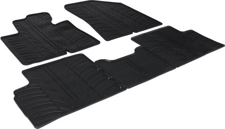 Gledring Rubbermatten passend voor Kia Carens 2013- (T profiel 4-delig + montageclips)