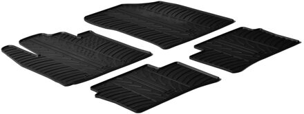 Gledring Rubbermatten passend voor Kia Picanto 2011-2017 (T profiel 4-delig + montageclips)