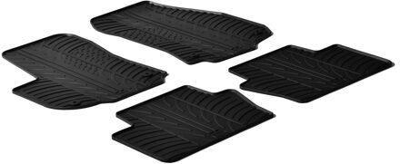 Gledring Rubbermatten passend voor Opel Zafira B 2005-2011 (T profiel 4-delig + montageclips)